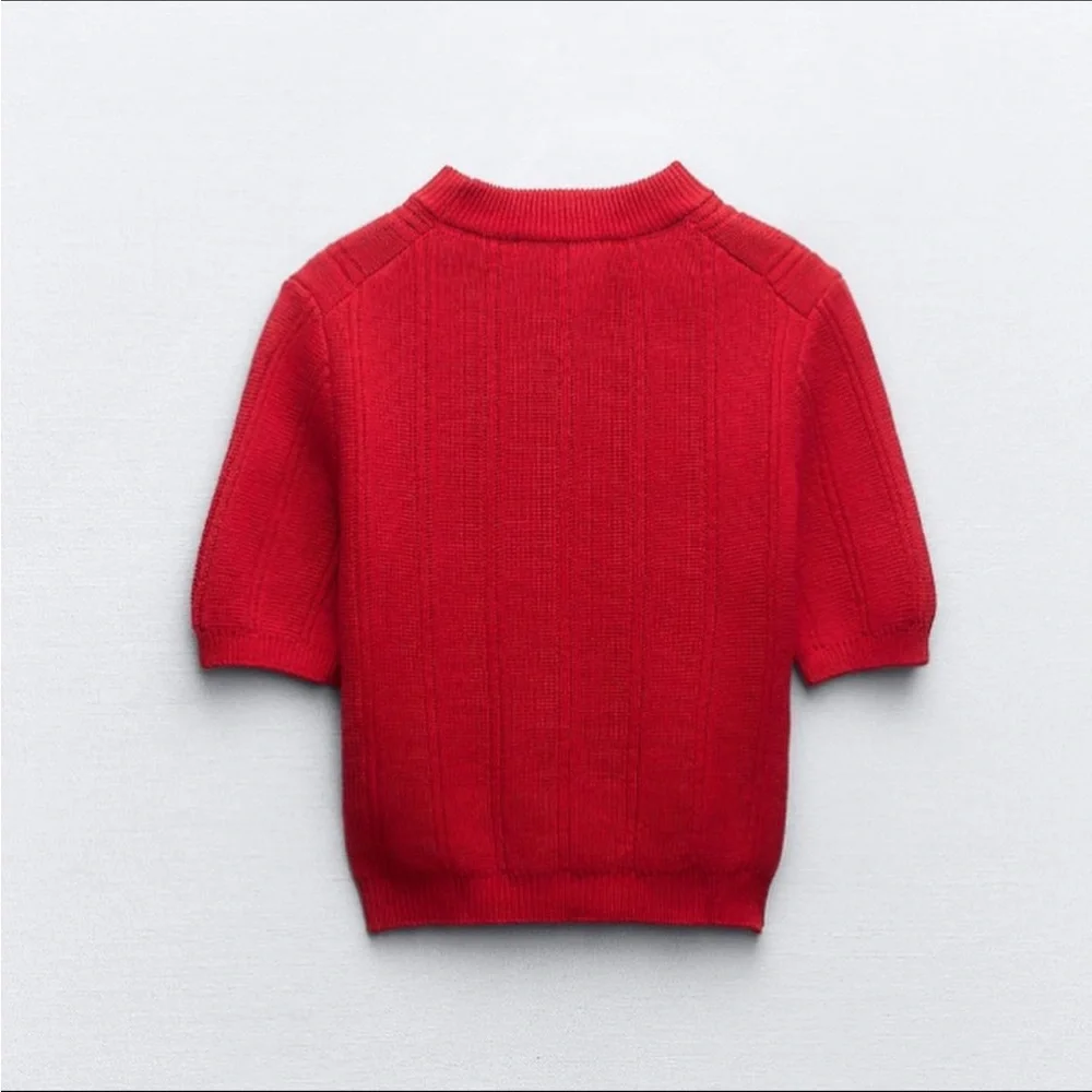 ZARA CROP KNIT SWEATER - Picture 5 of 6